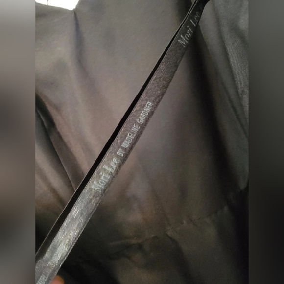 NWT US Size 10 Mori Lee Bridesmaid Black Chiffon Long Formal Gown Dress - Picture 8 of 12